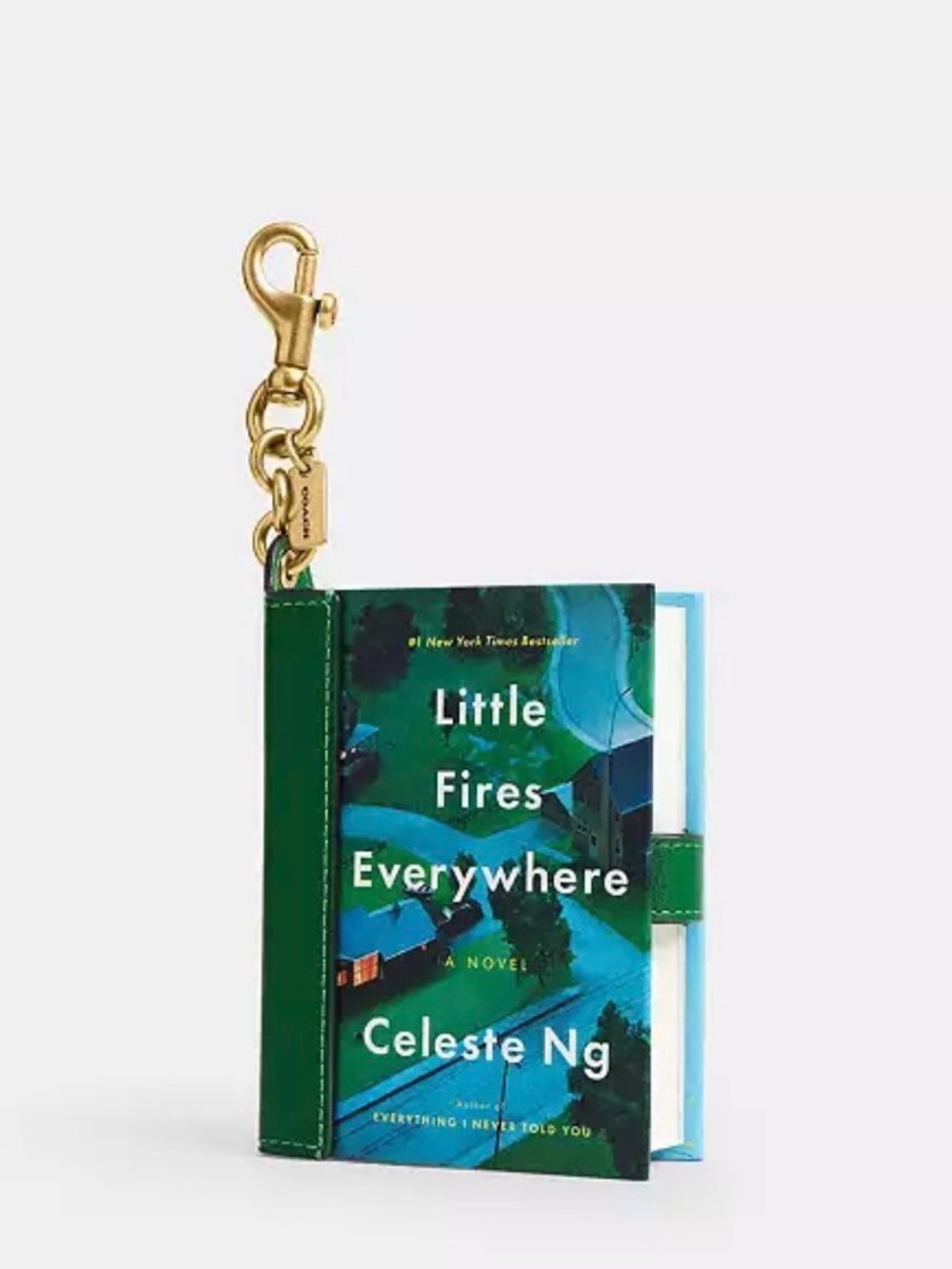 🩶COACH LITTLE FIRES EVERYWHERE BY CELESTE Ng BOOK BAG CHARM - NEW IN PACKAGING